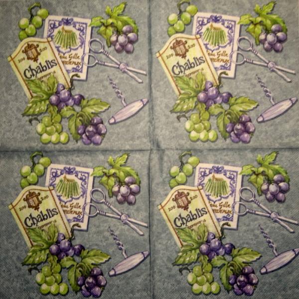 086 Grapes - 3-ply - 35x35 cm